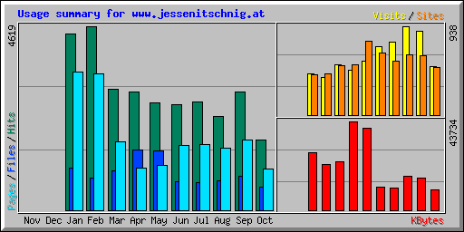 Usage summary for www.jessenitschnig.at